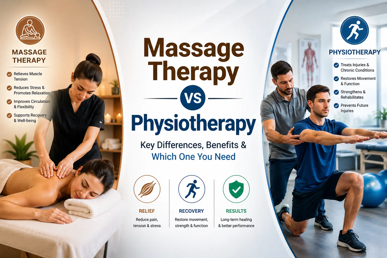 Massage Therapy vs Physiotherapy: Key Differences, Benefits & Which One You Need