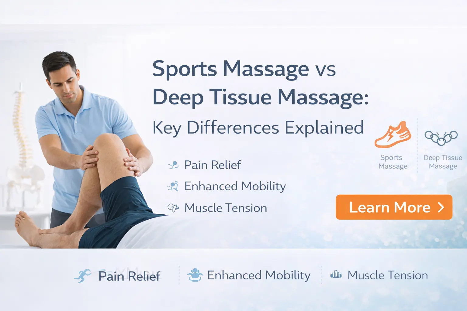 Sports Massage vs Deep Tissue Massage: Key Differences, Benefits & Which One You Need