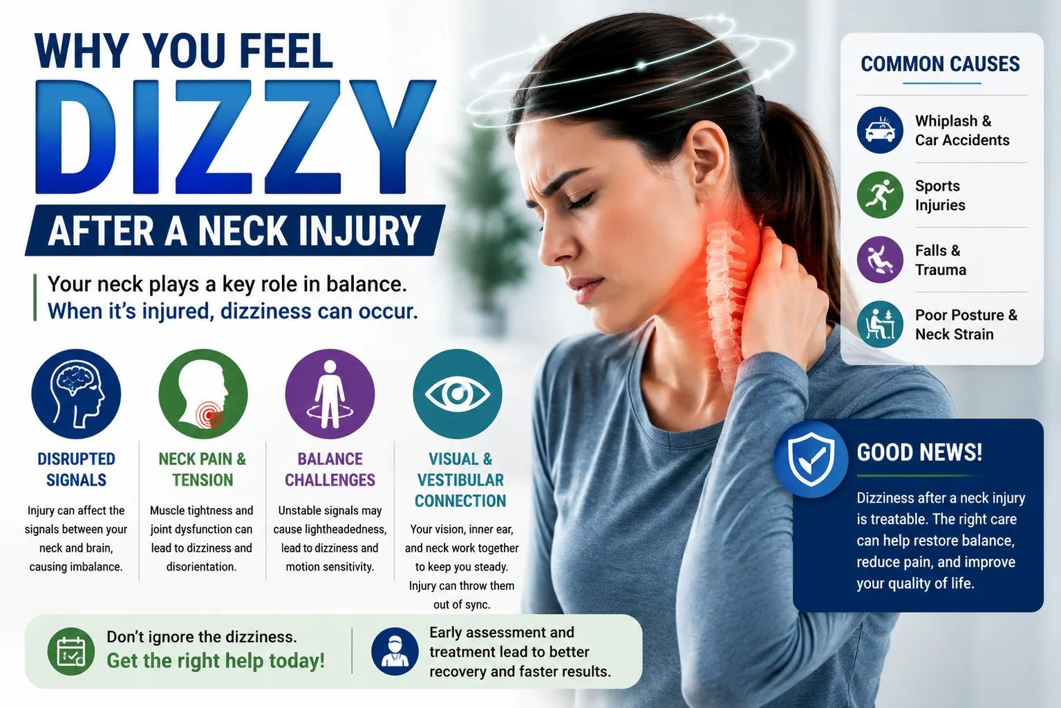 Why You Feel Dizzy After a Neck Injury? Causes, Treatment & Recovery Guide
