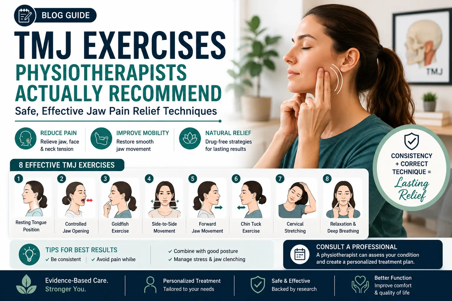 TMJ Exercises Physiotherapists Actually Recommend: Safe, Effective Jaw Pain Relief Techniques